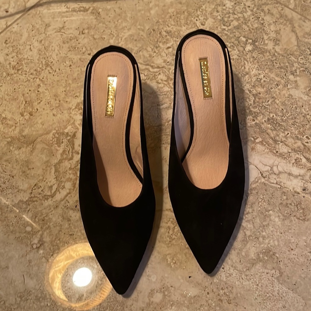 Louise et Cie suede mules size 10